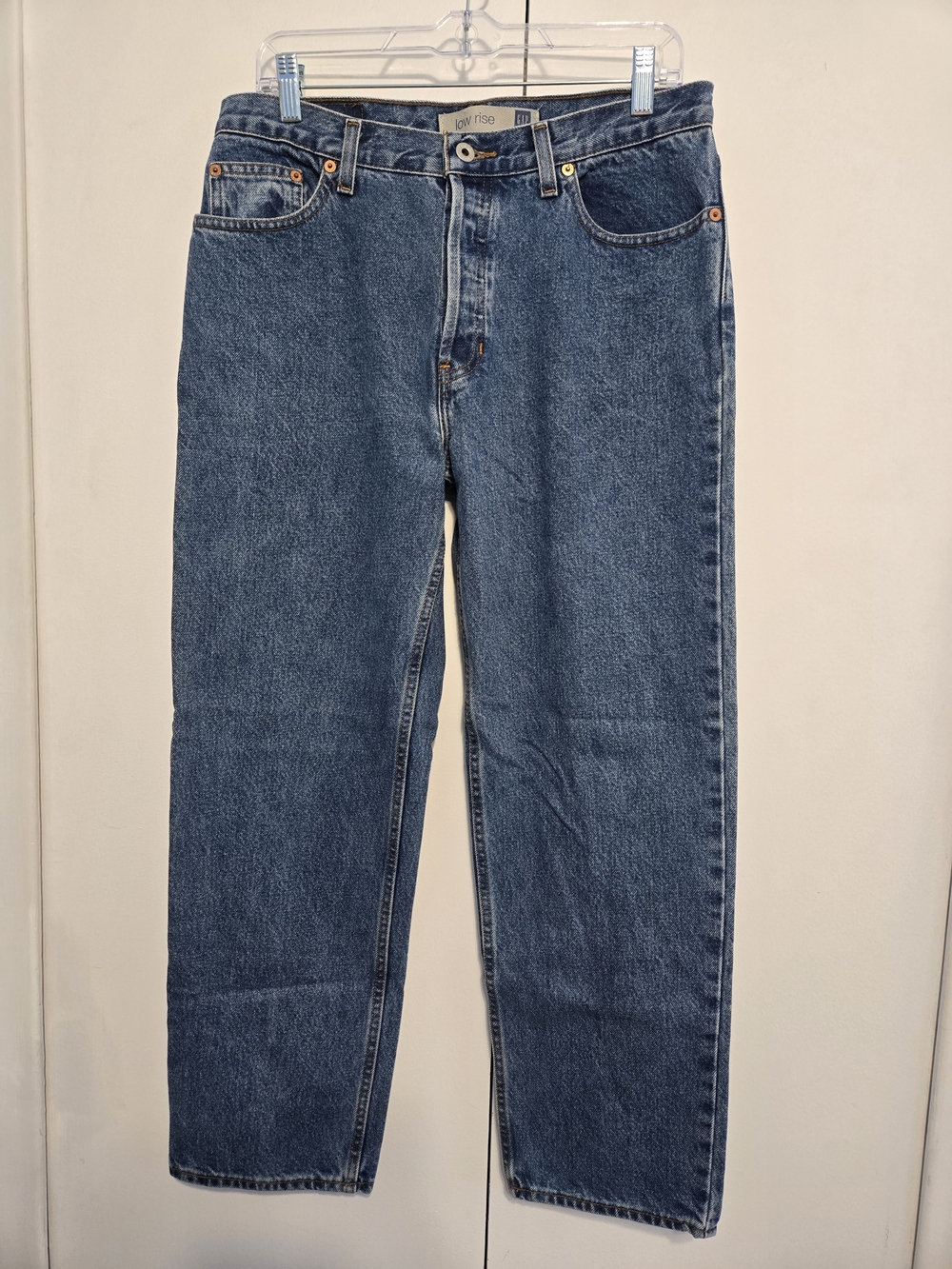 Vintage GAP Jeans Size 12 Ankle Low Rise Straight Leg 100% Cotton Button Fly